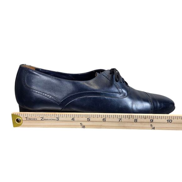SAMUEL WINDSOR OXFORDS 11D Mens Blue Leather Dress Shoes Office Business Church‎ - Picture 8 of 11